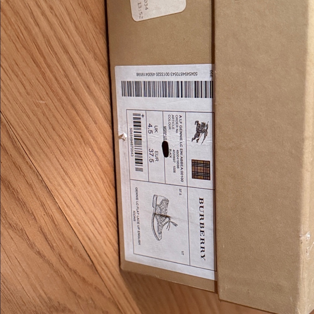 Burberry Black and Gold Women's Loafers - Picture 4 of 4